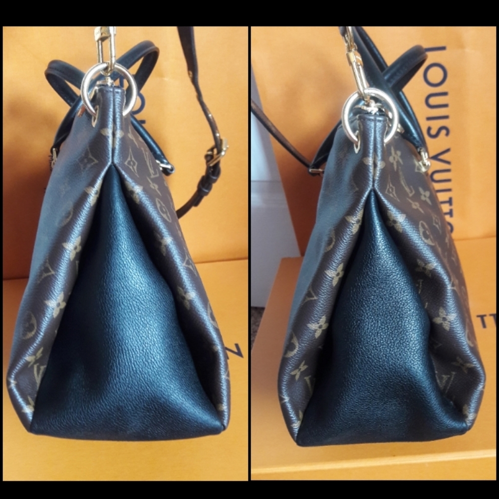 TRADED โค๏ธ Louis Vuitton Pallas MM Noir Calfskin - Picture 6 of 16